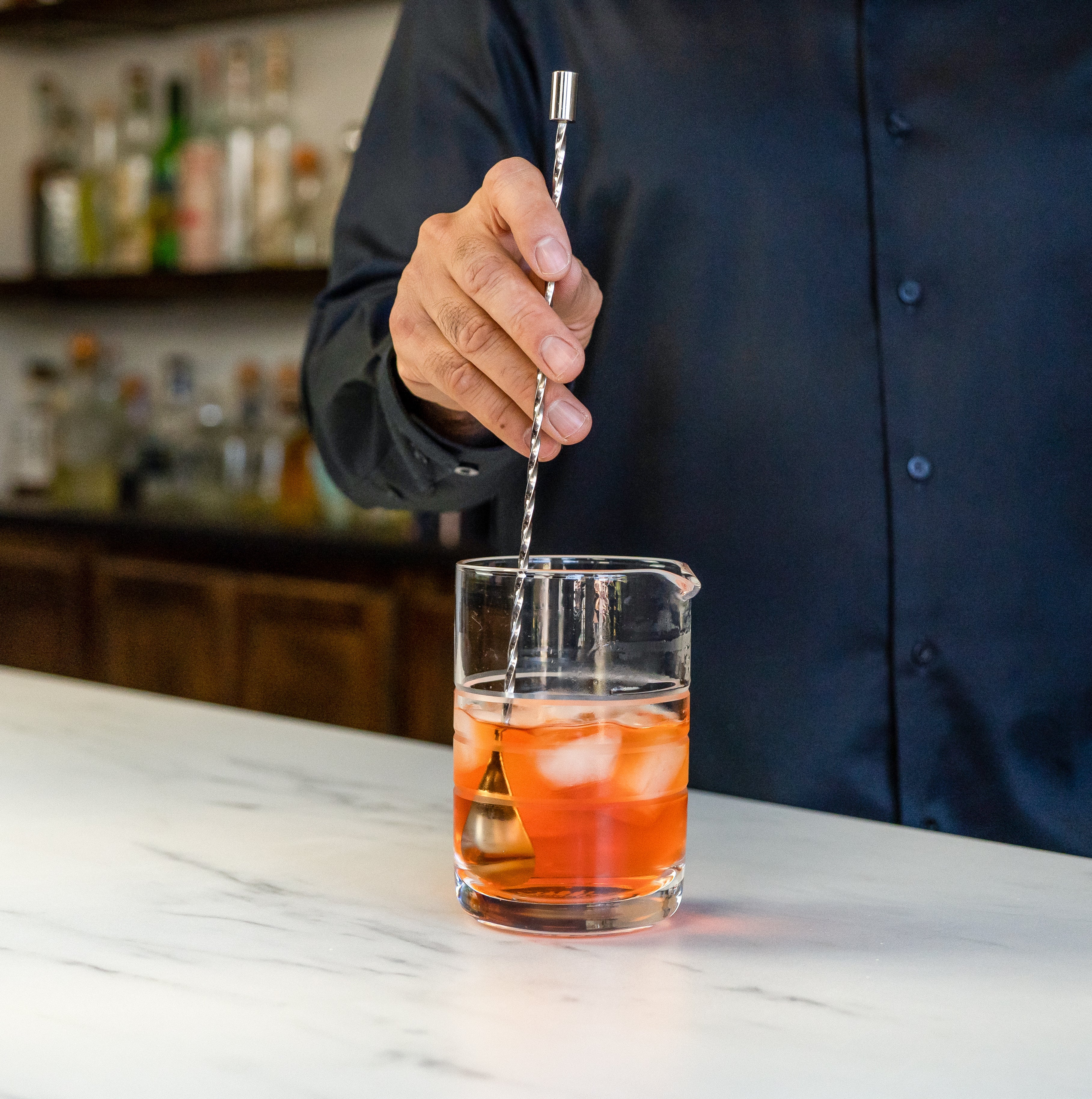 cocktail mixing glass