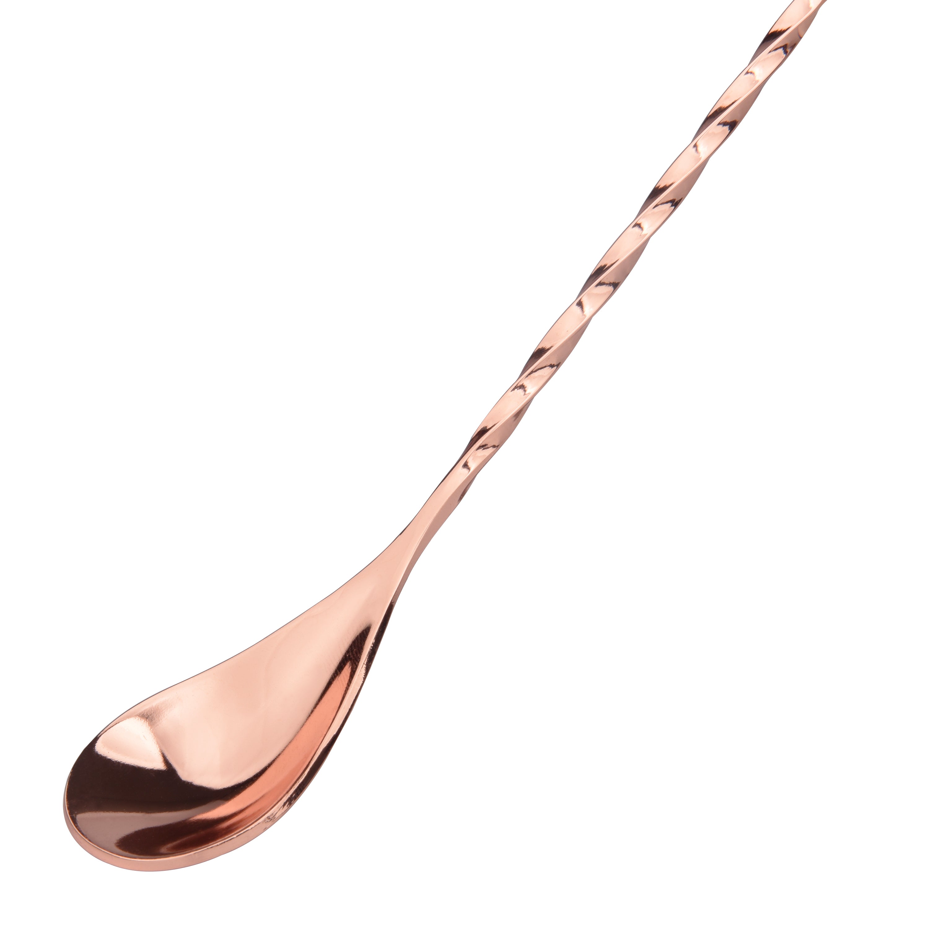Spiral, Teardrop Bar Spoon, Copper