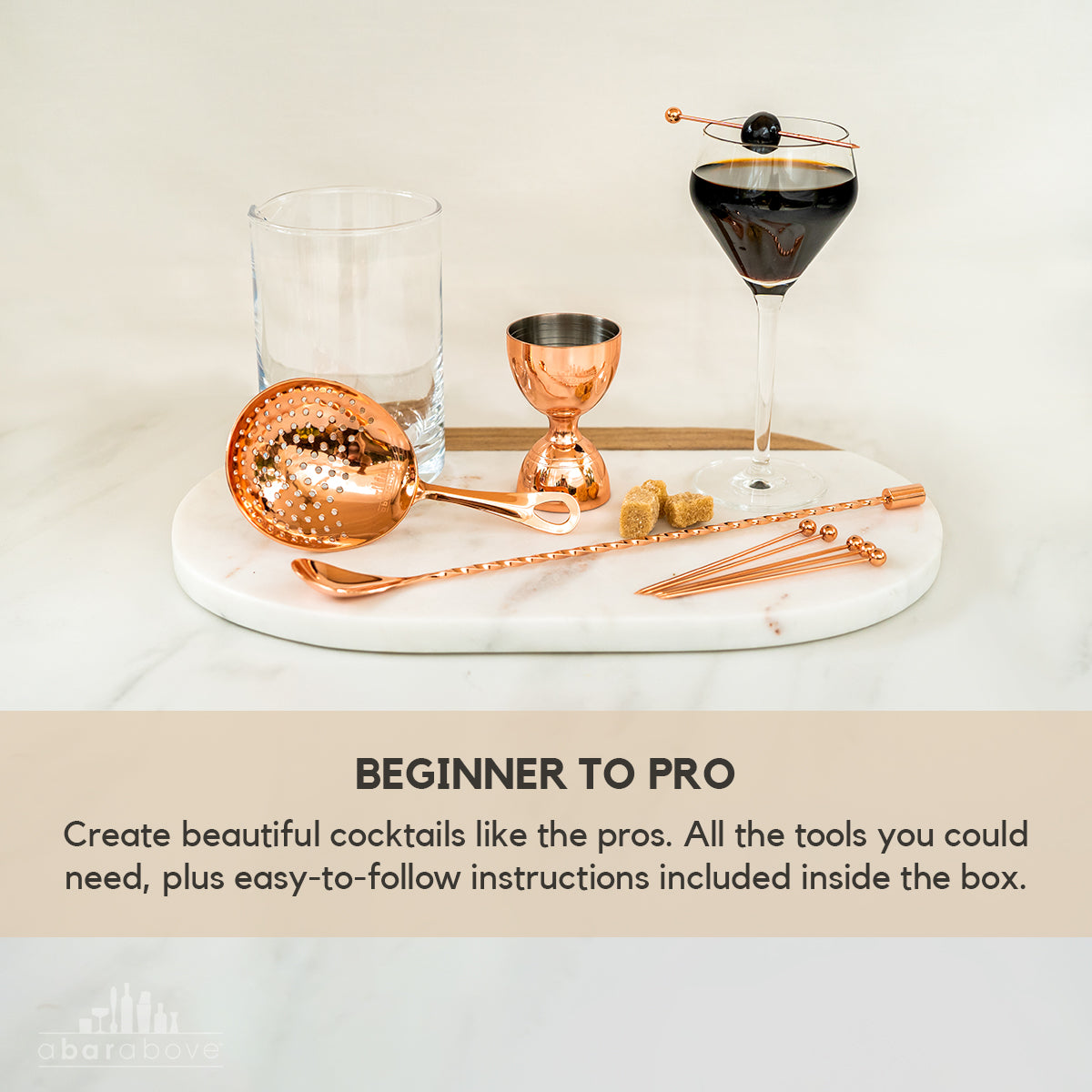 Copper 10-Piece Stirred Craft Cocktail Set