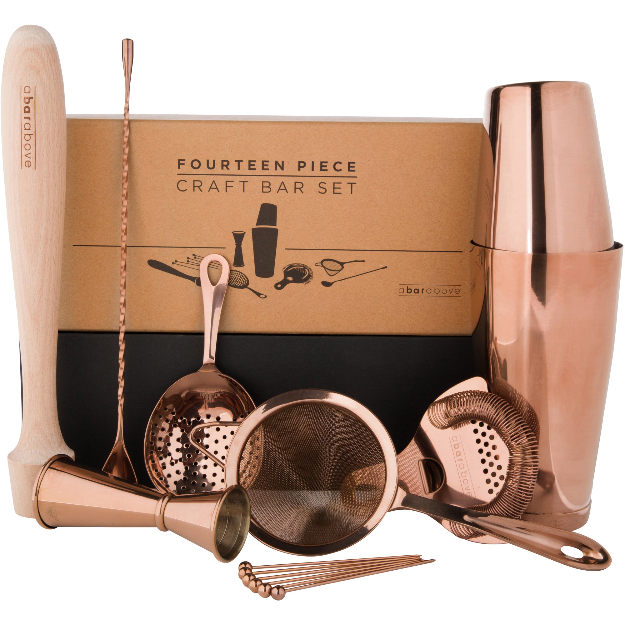 14-Piece Bartender Kit - Antique Copper