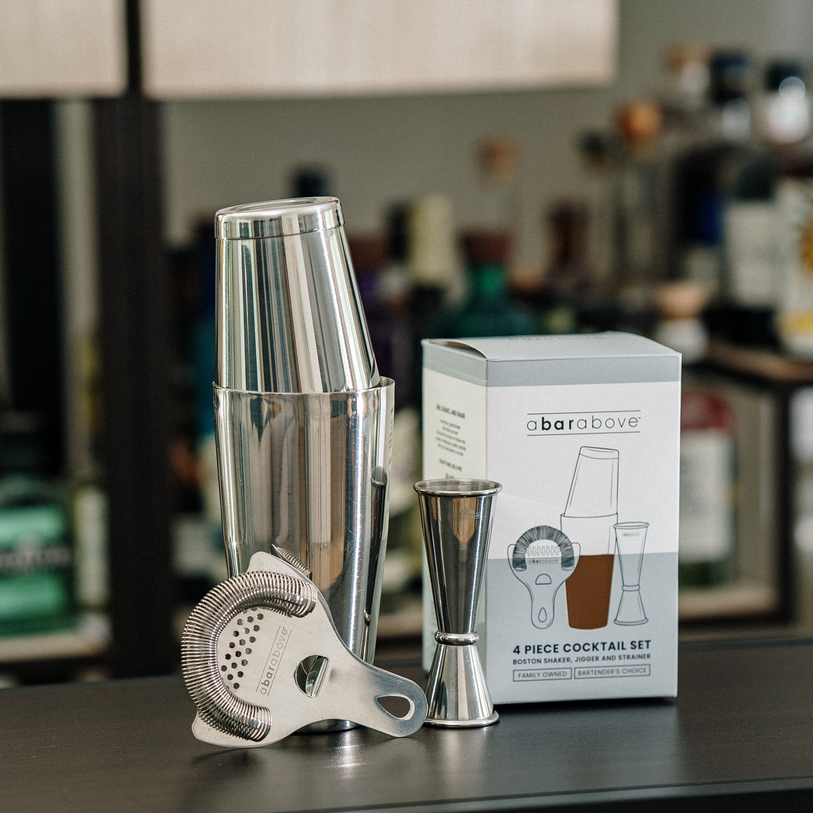 A Bar Above Cocktail Bar Set 4 Piece