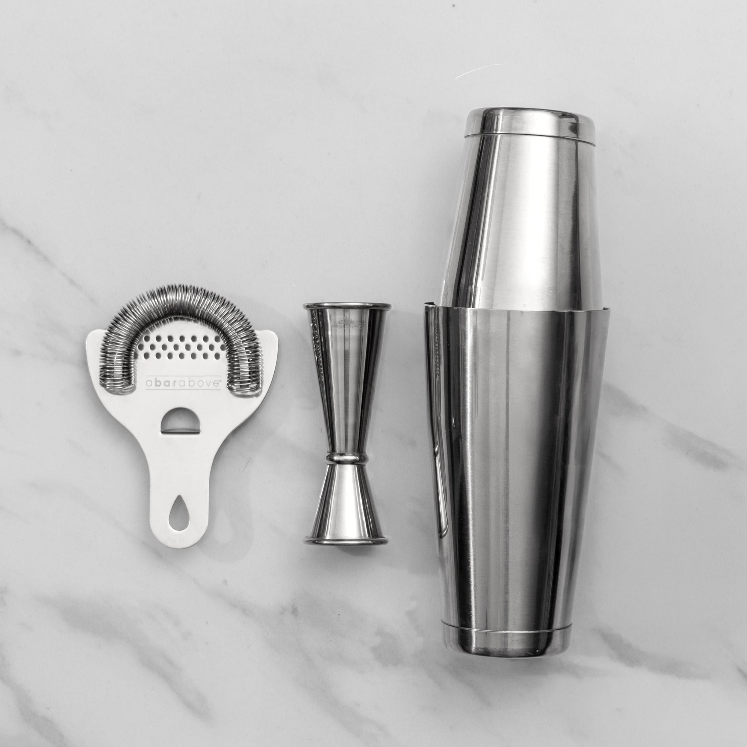 4-Piece Cocktail Shaker Set - Stainless Steel