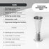 Infographic comparing a Japanese jigger with competitor models, detailing its features and benefits (details in description).