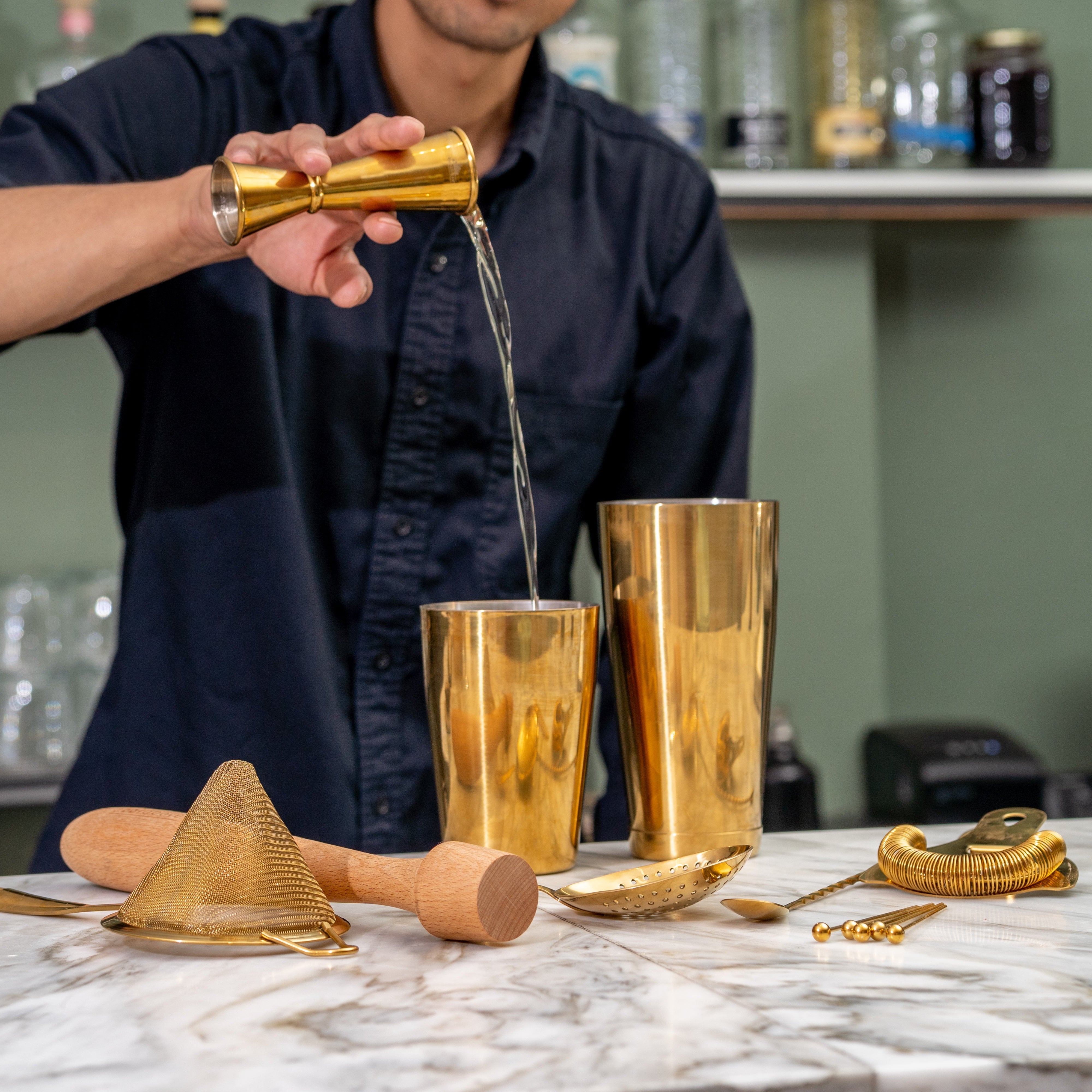 14-Piece Bartender Kit - Gold