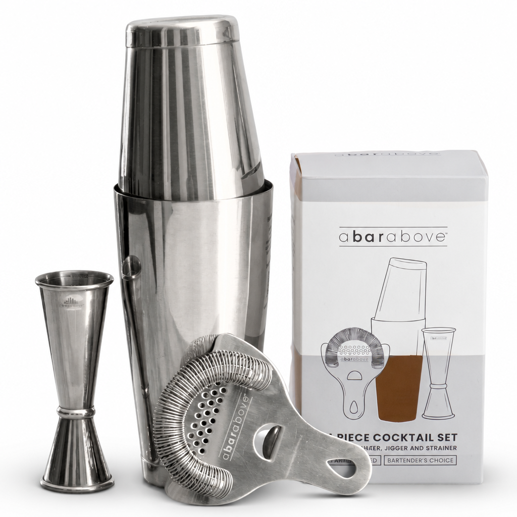 4-Piece Cocktail Shaker Set - Stainless Steel