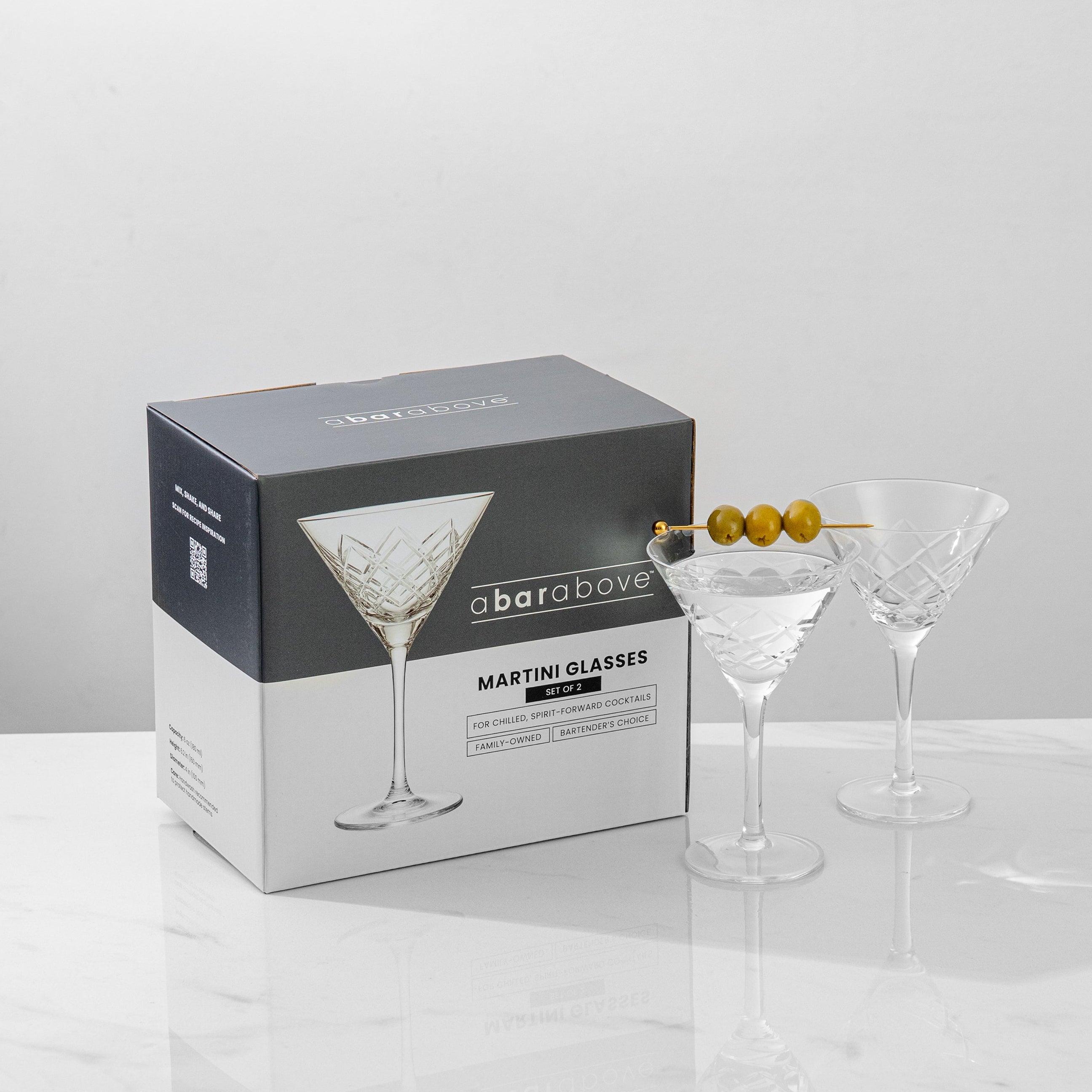 Diamond Cut Martini Glass