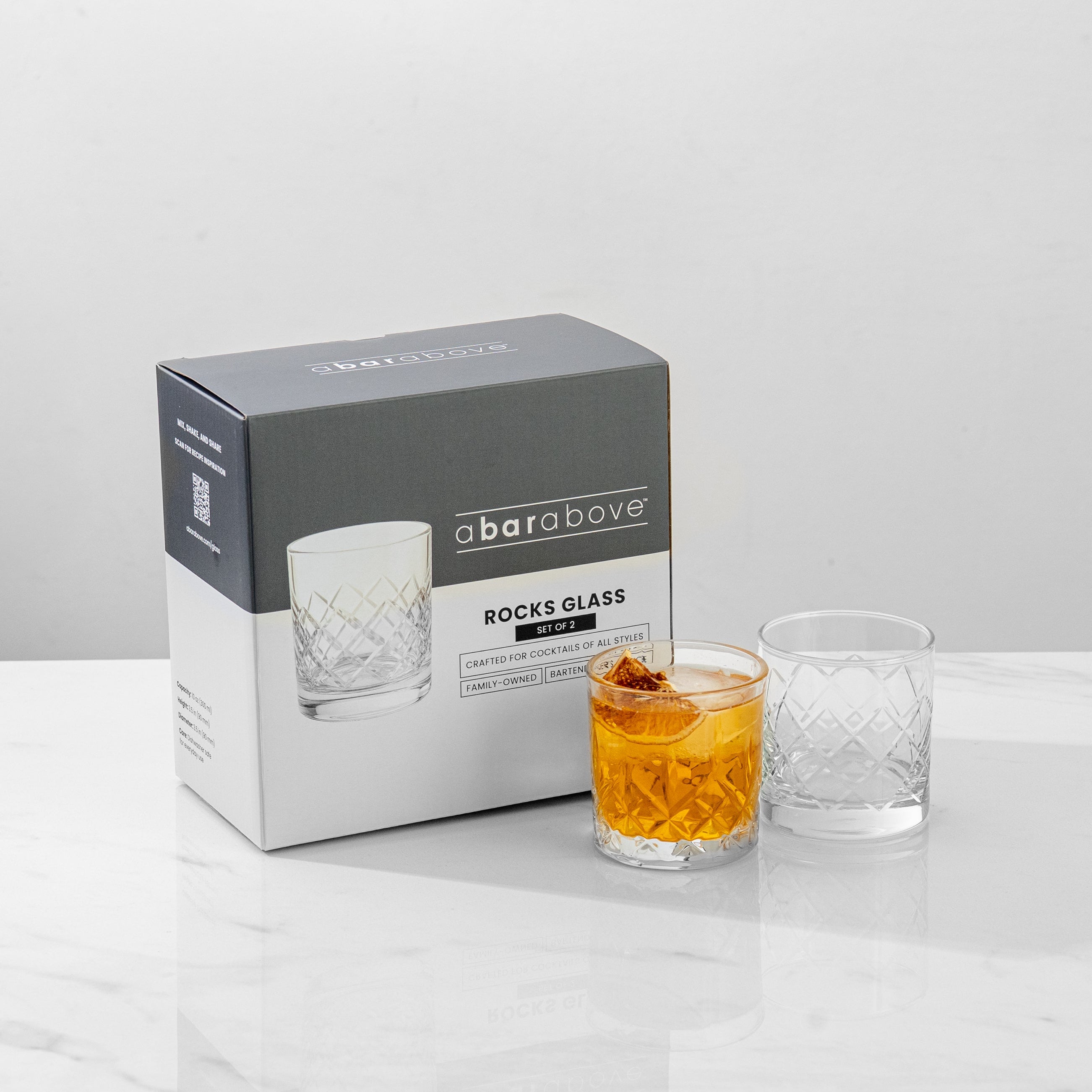 Diamond Cut Rocks Glass