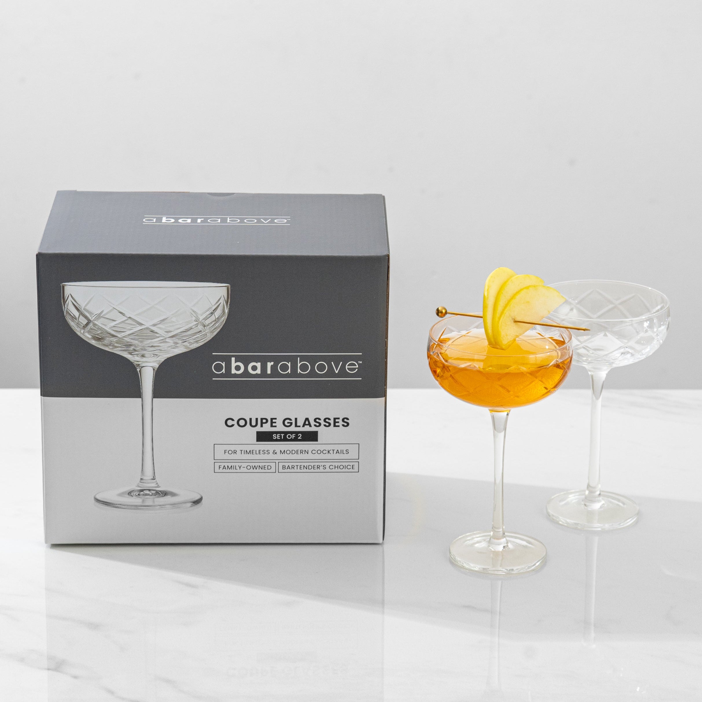 Diamond Cut Coupe Glass