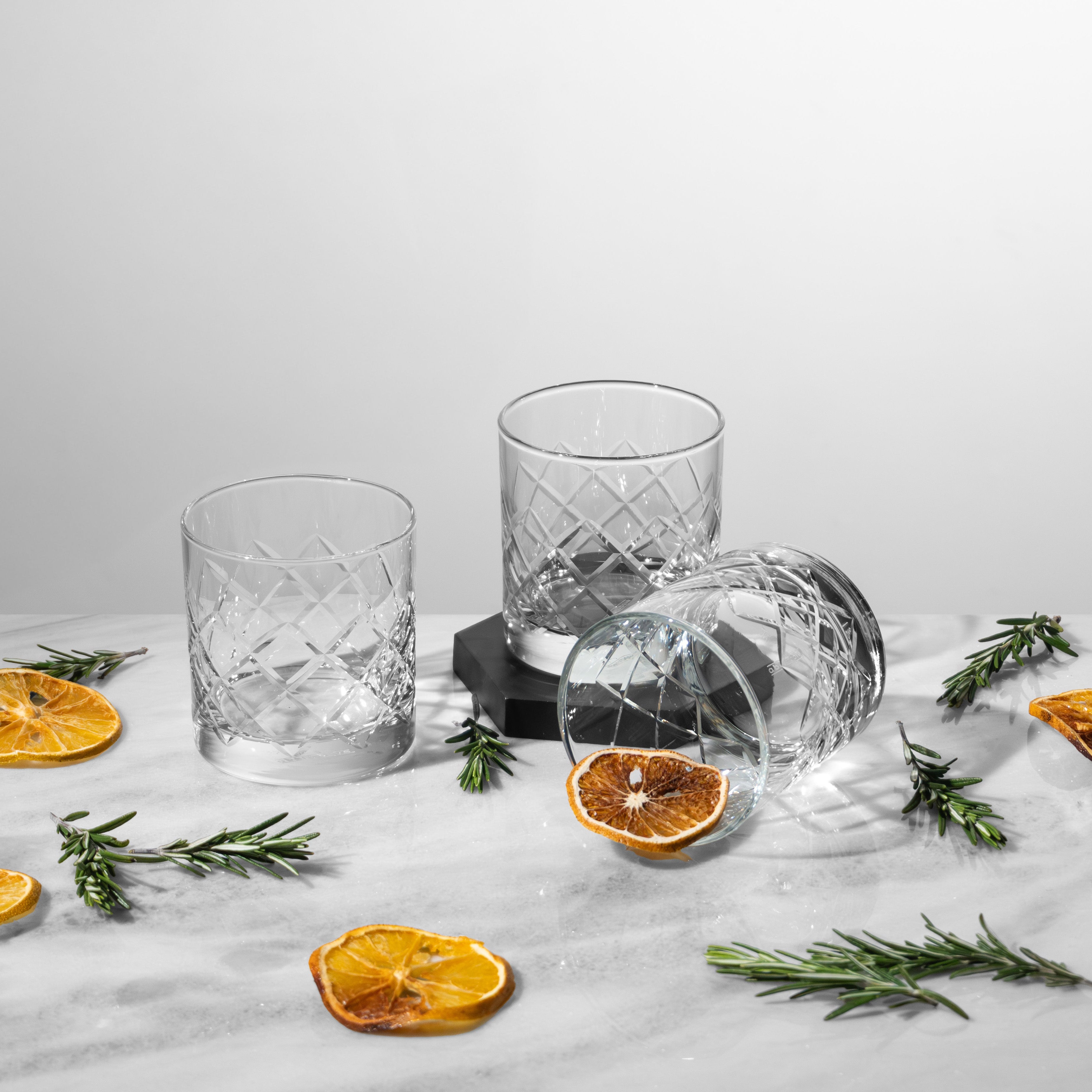 Diamond Cut Rocks Glass