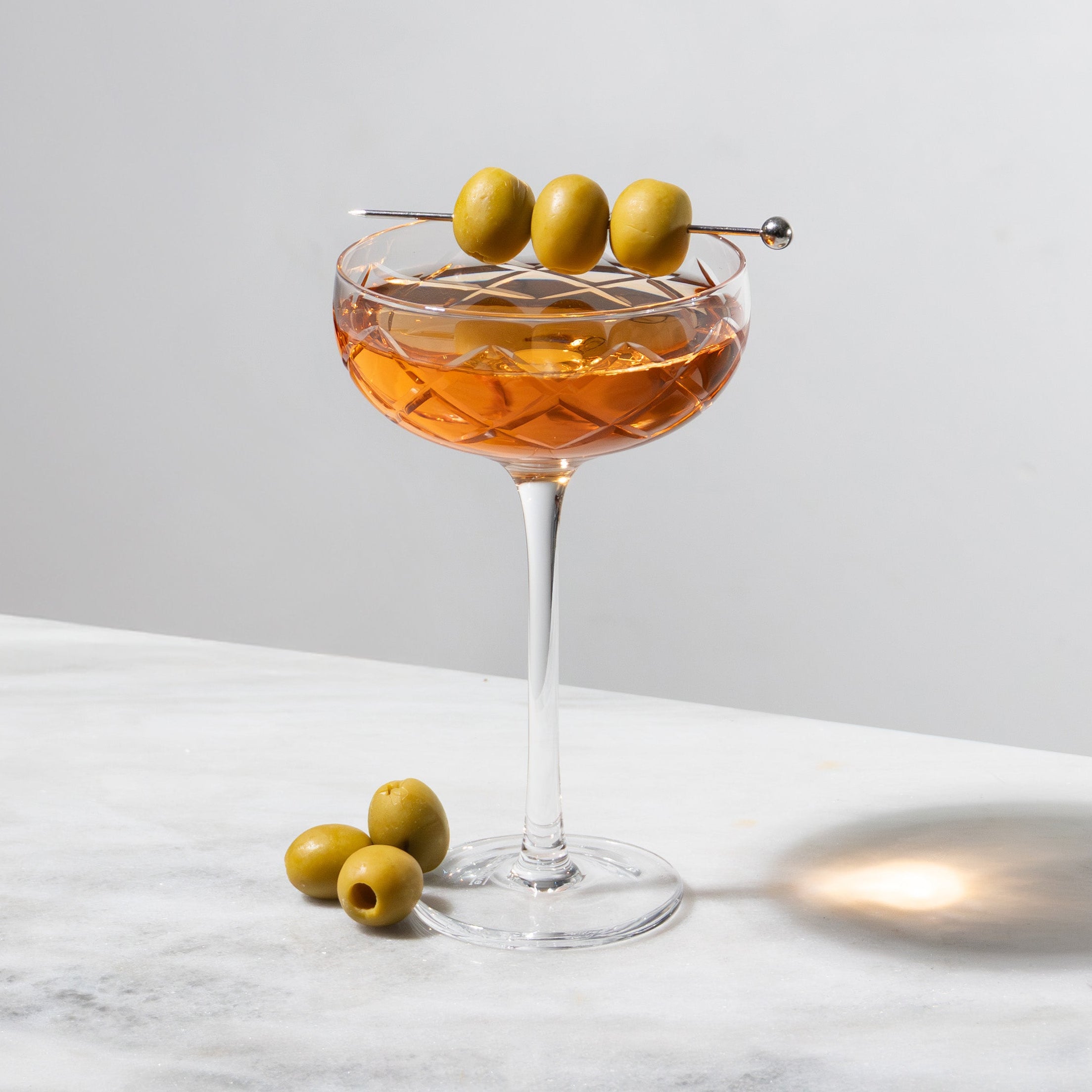 Diamond Cut Coupe Glass