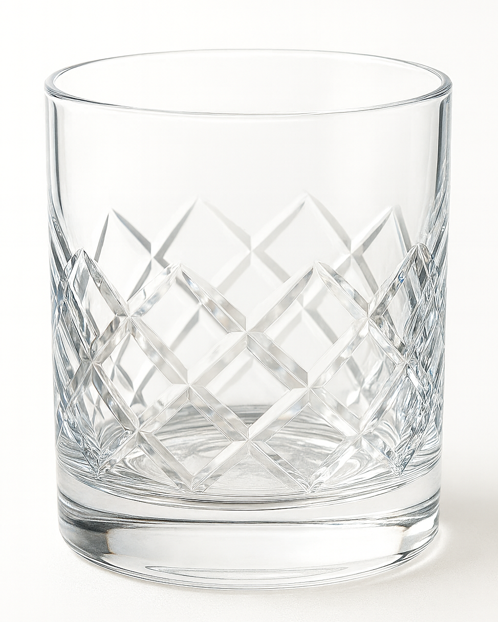 Diamond Cut Rocks Glass