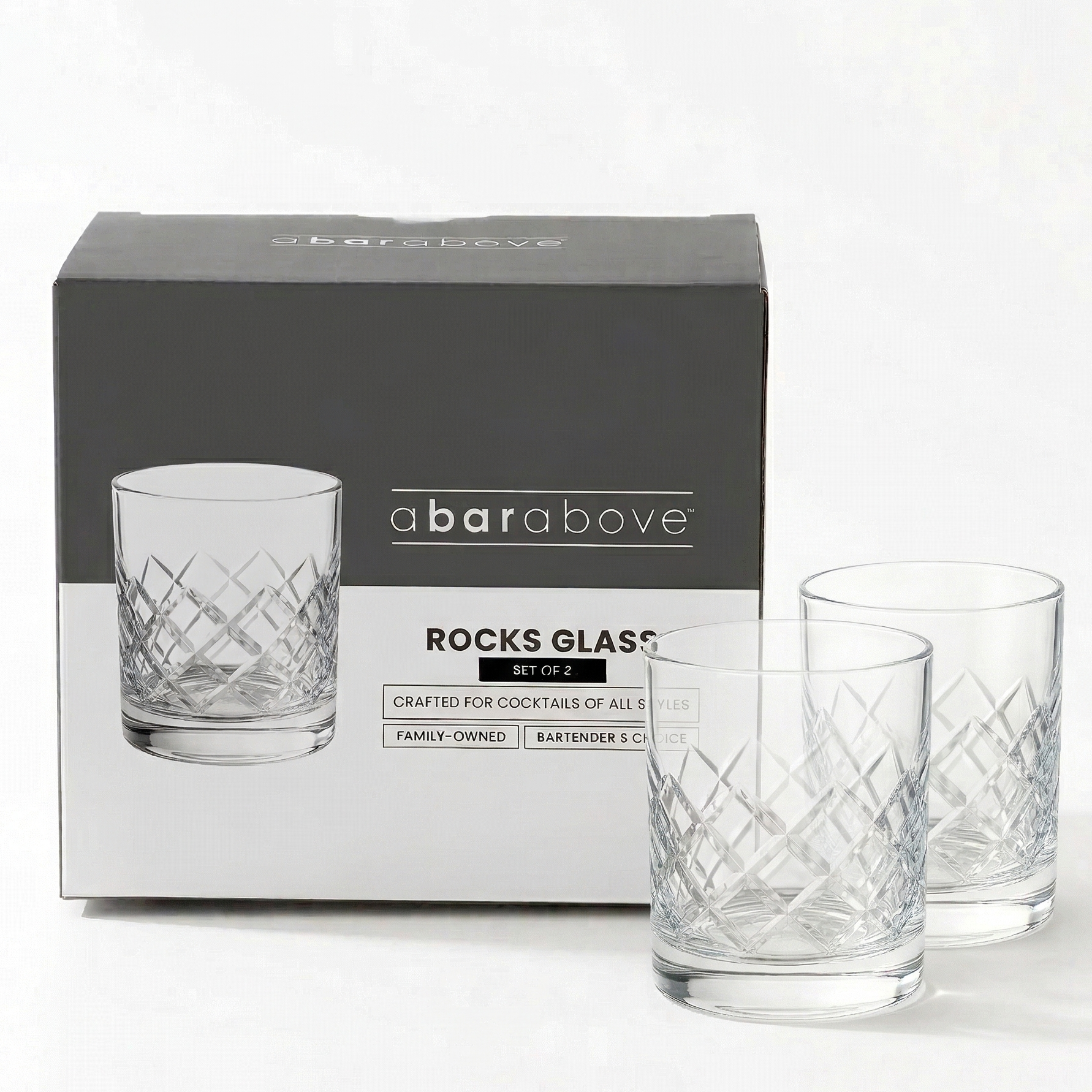 Diamond Cut Rocks Glass