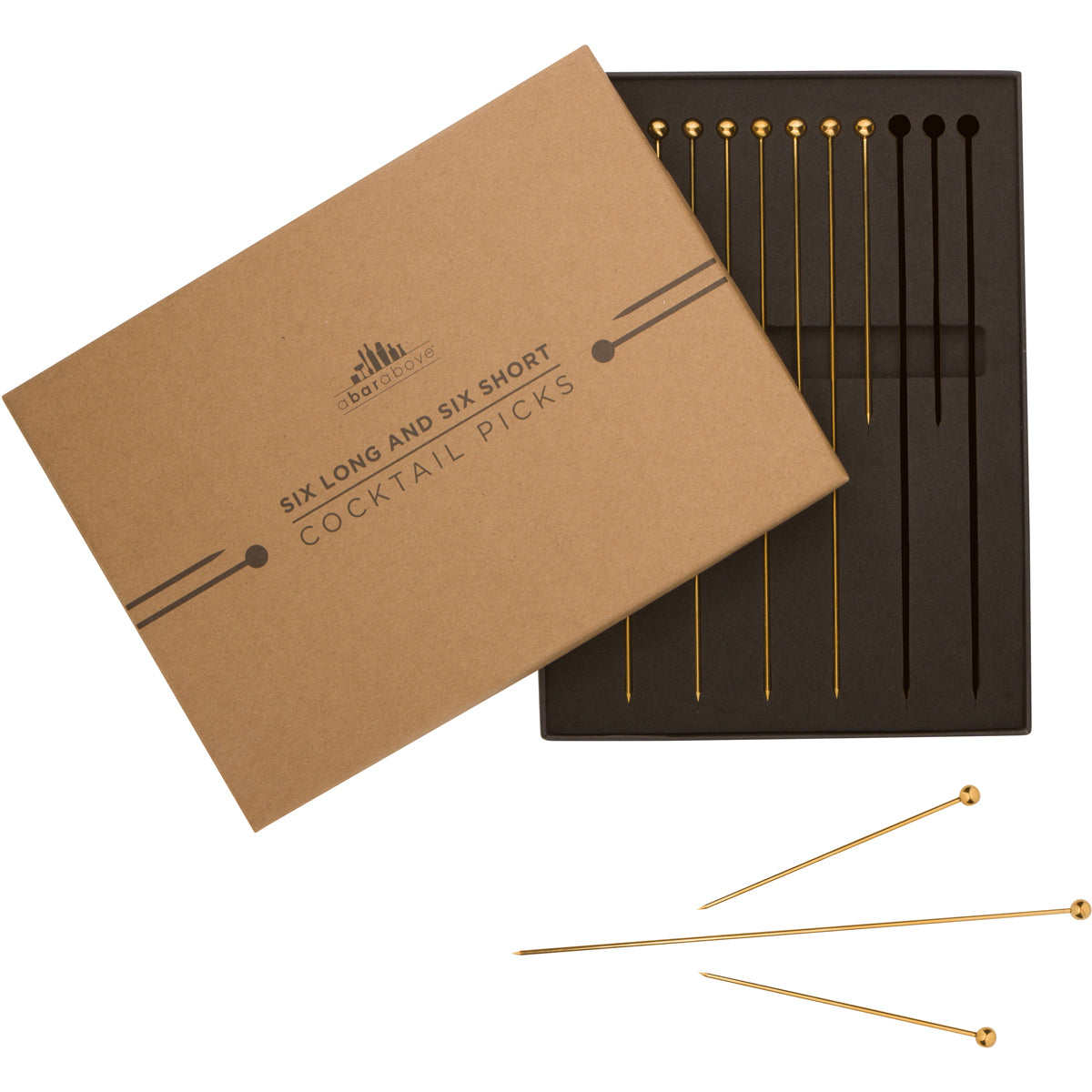 Short (4") Gold Cocktail Picks