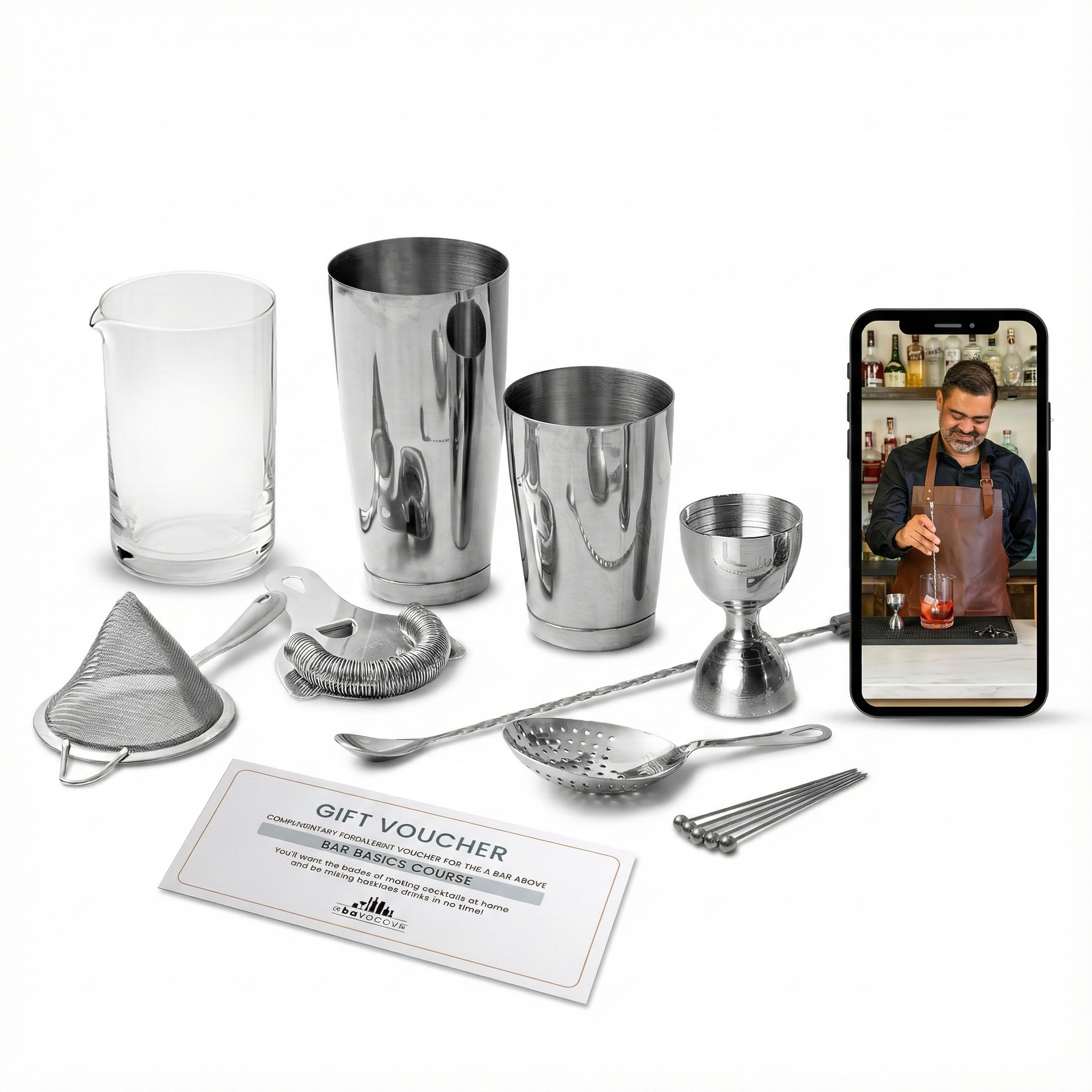 The Ultimate Home Bar Starter Set (Free Muddler & Class!)