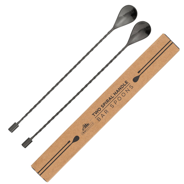 2Pcs Standard Mixing Spoons Flat Bottom Design 12 - Inch 30cm Cocktail Mixing Stirrers Bartender Kits Bar Tools Drink Stirrer Bar Spoons Stirring Spoon Layering Blending 2 P 273243892