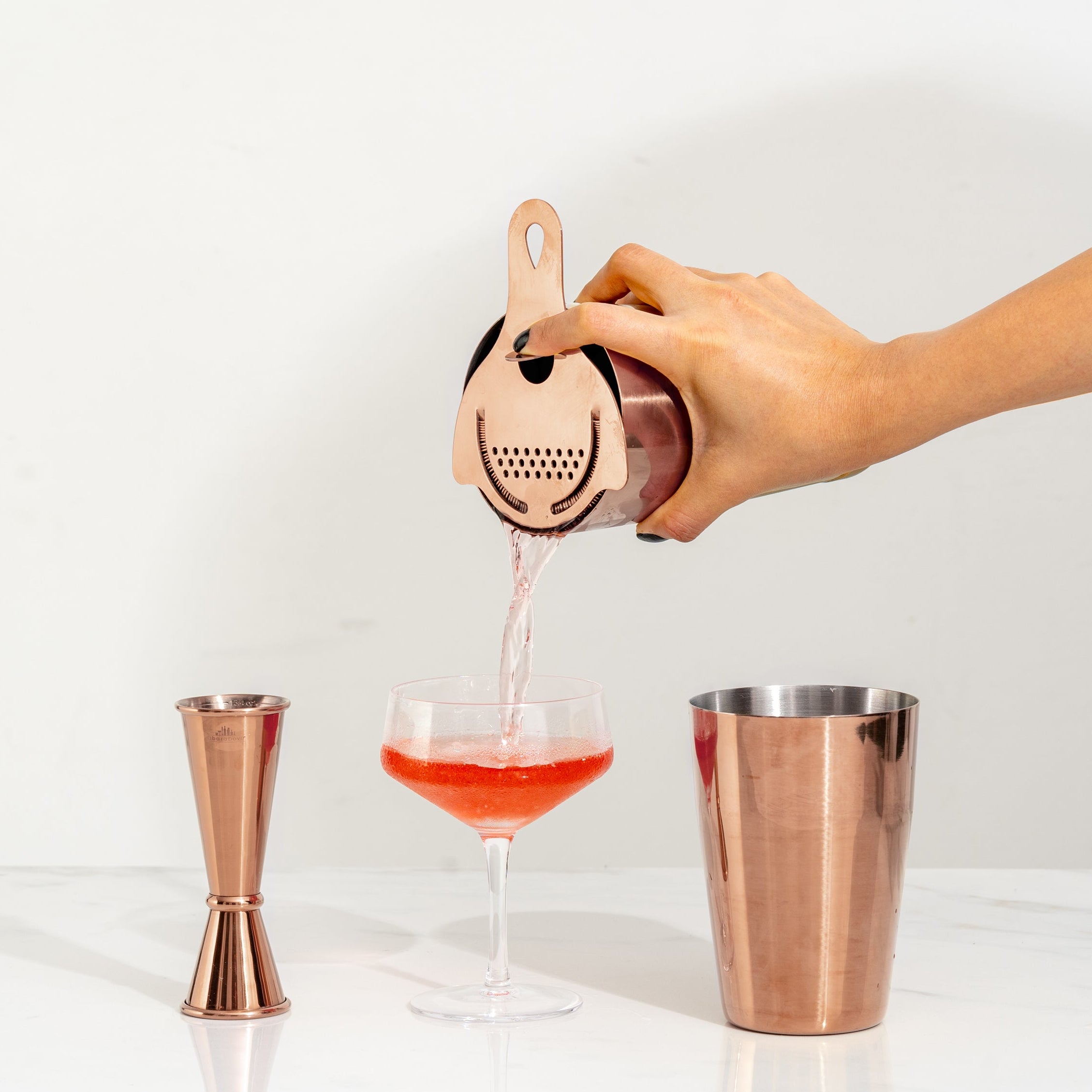 4-Piece Cocktail Shaker Set - Antique Copper