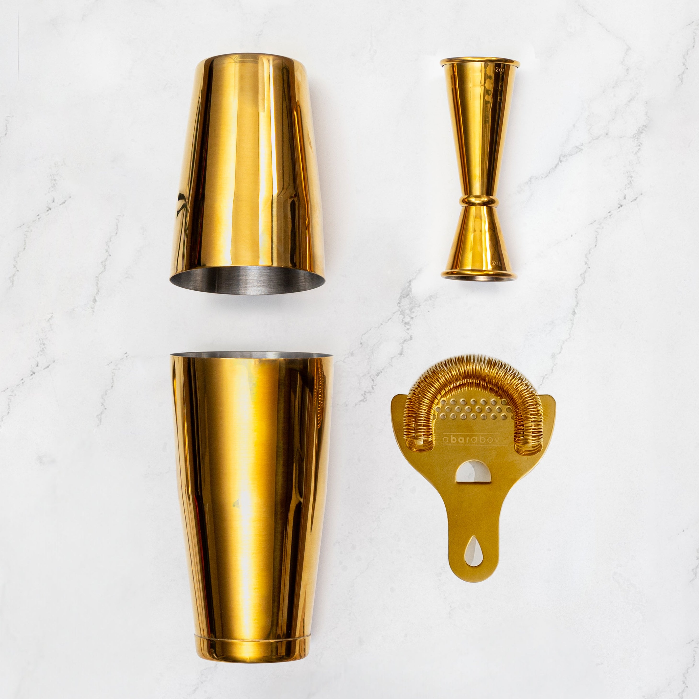 4-Piece Cocktail Shaker Set - Gold
