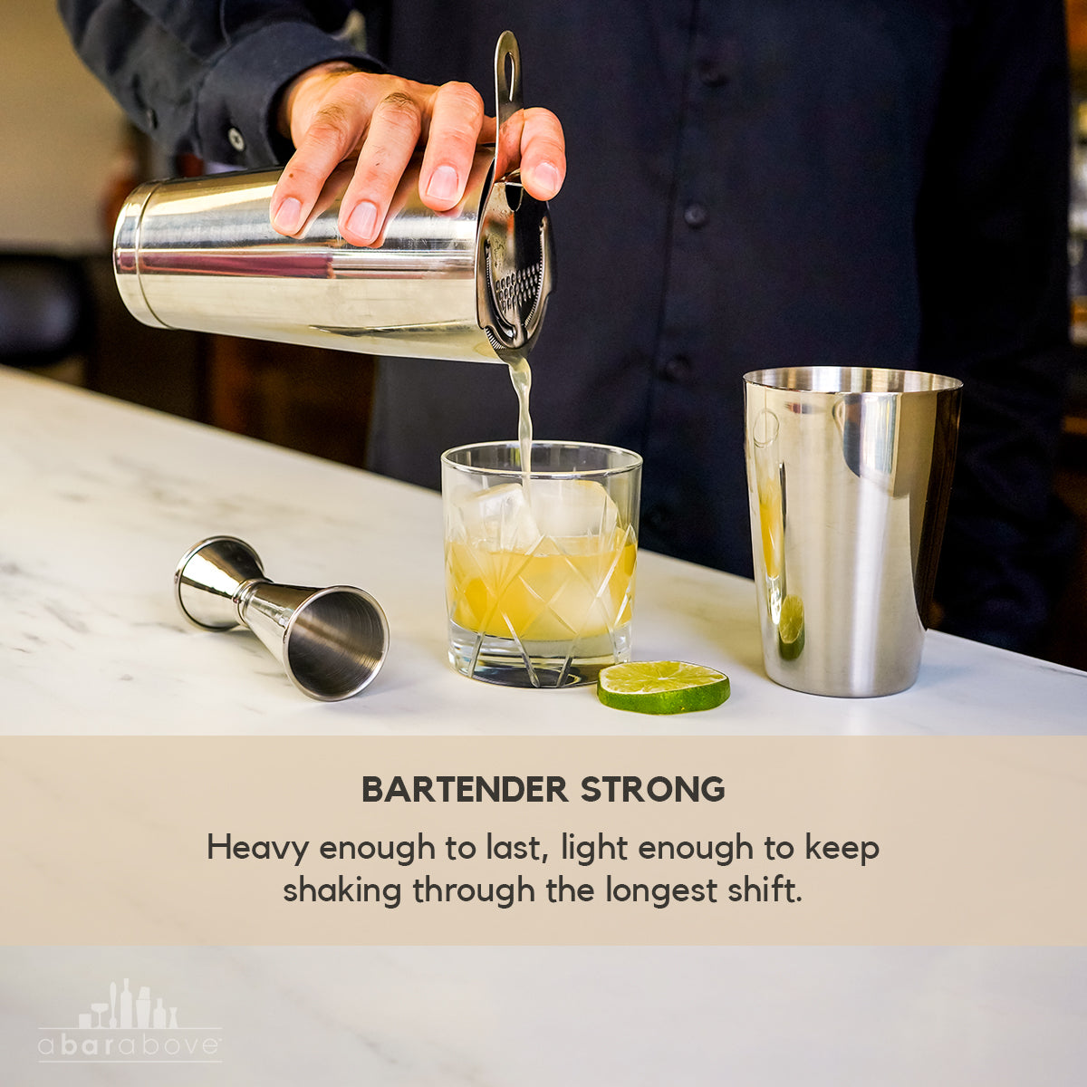 S H Stock Harbor 4 Piece Stainless Steel Bartender Set, Cocktail Bar Tool  Set