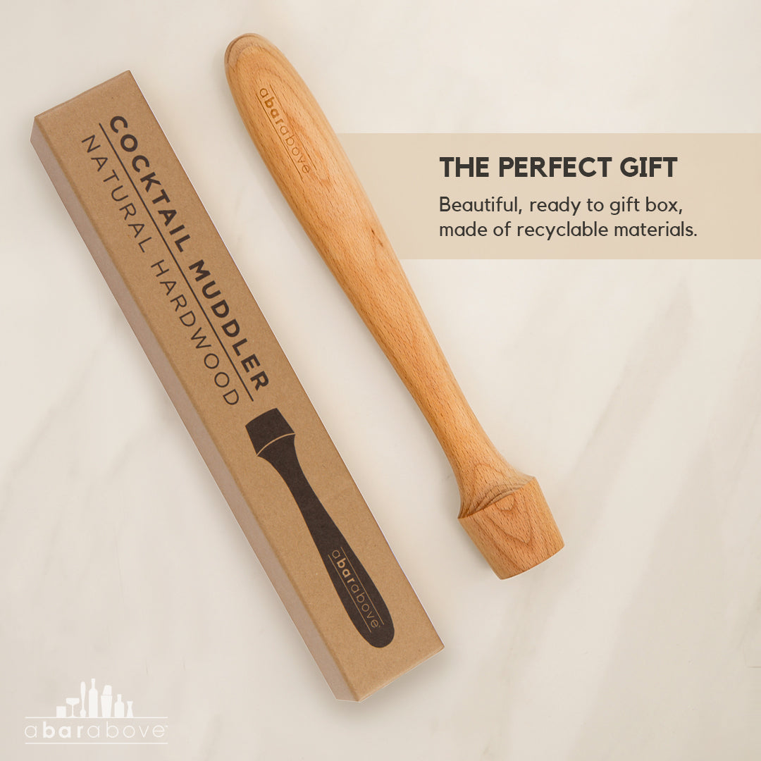 thumbnail interactive-video image 1 of A Bar Above Extra Long 12" Wooden Cocktail Muddler - Professional Hardwood Drink Muddler 1 of 11